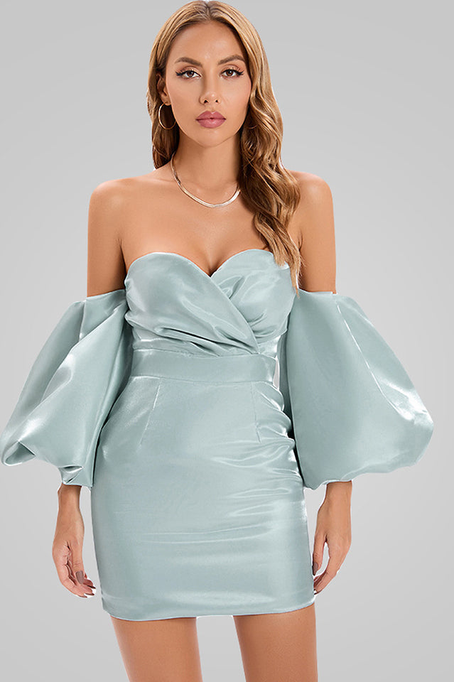 Alexandrine Puff Sleeve Mini Elbise