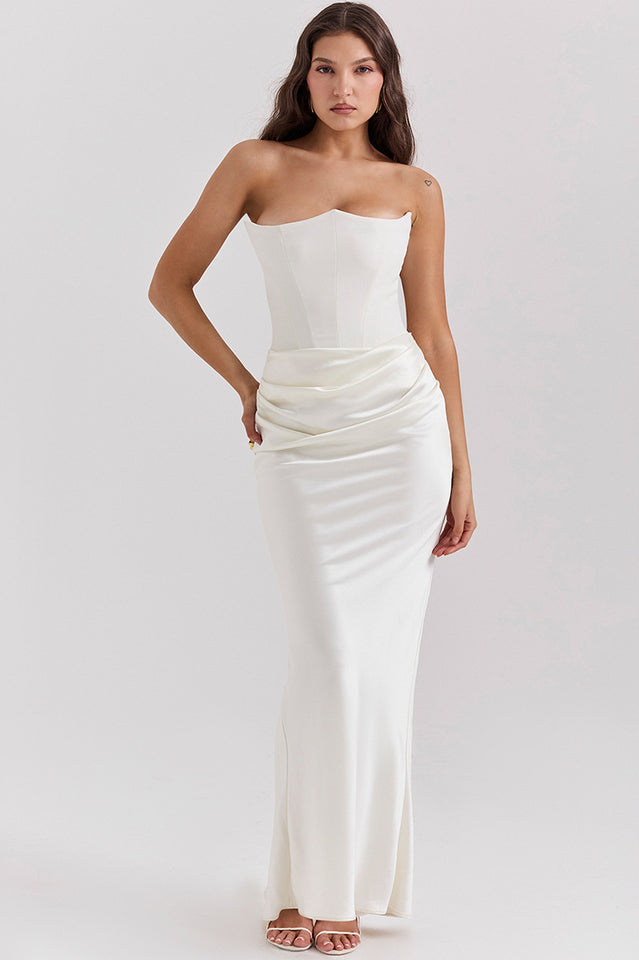 Persephone Off Shoulder Bustier Elbise