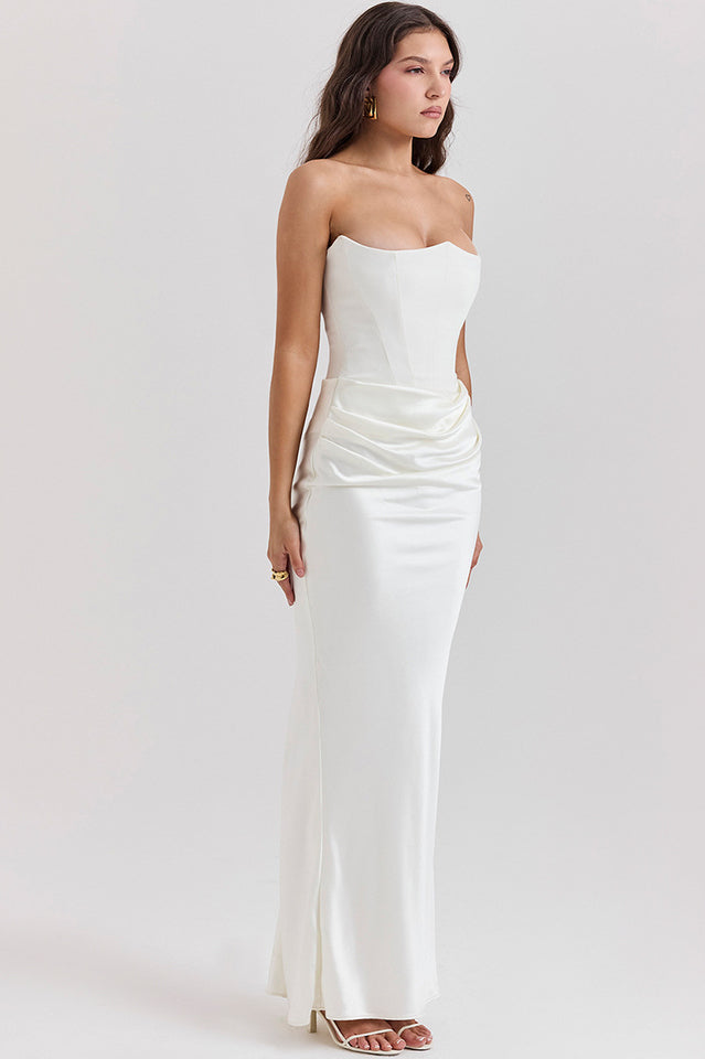 Persephone Off Shoulder Bustier Elbise