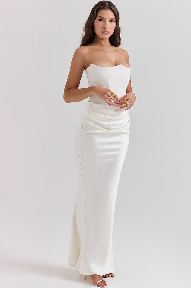 Persephone Off Shoulder Bustier Elbise