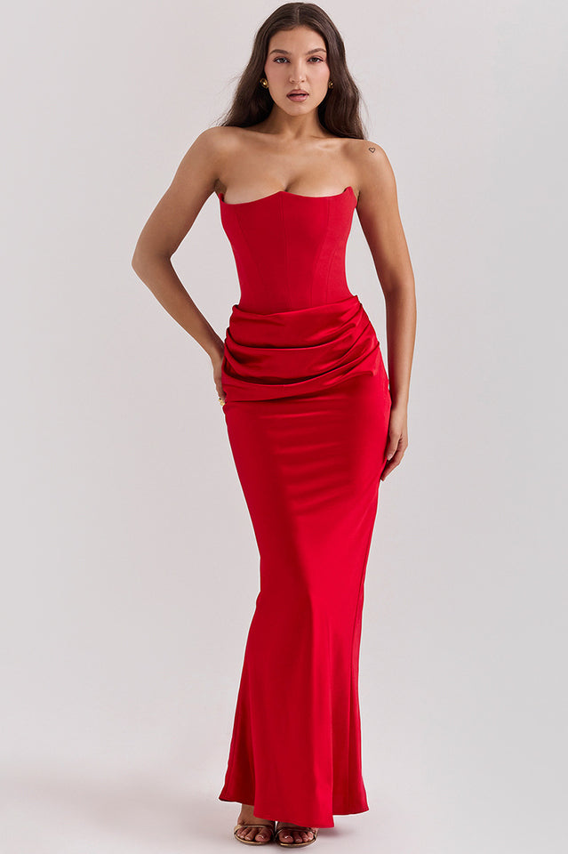 Persephone Off Shoulder Bustier Elbise