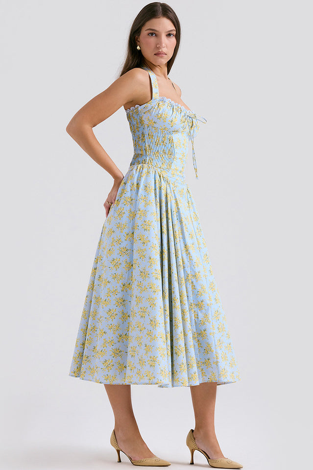 Adabella Cotton Halter Midi Elbise