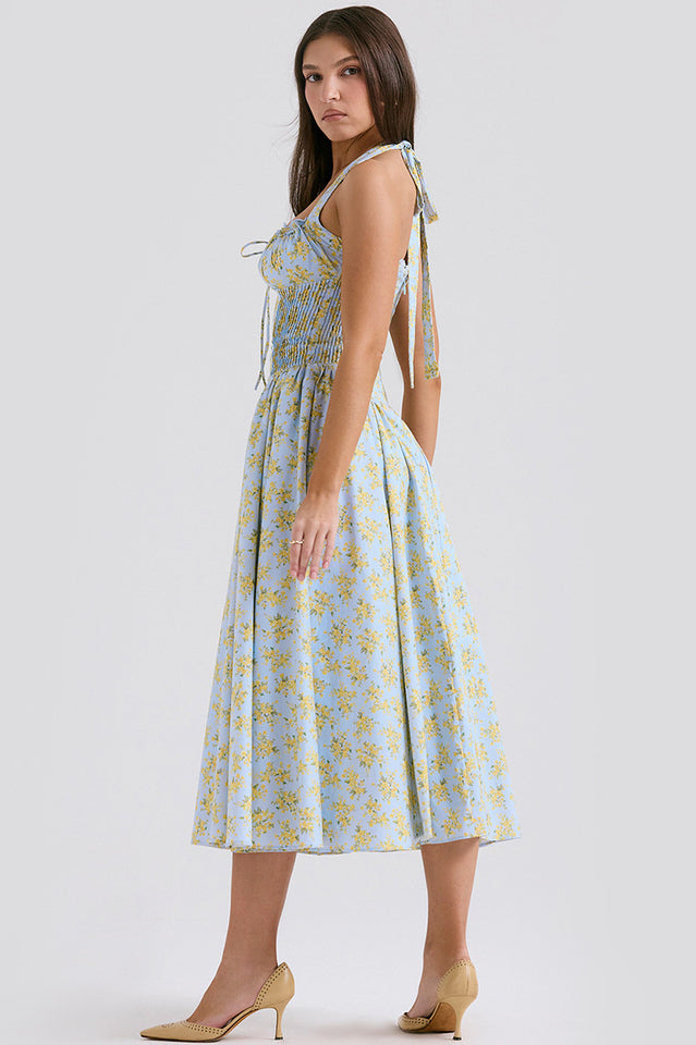 Adabella Cotton Halter Midi Elbise