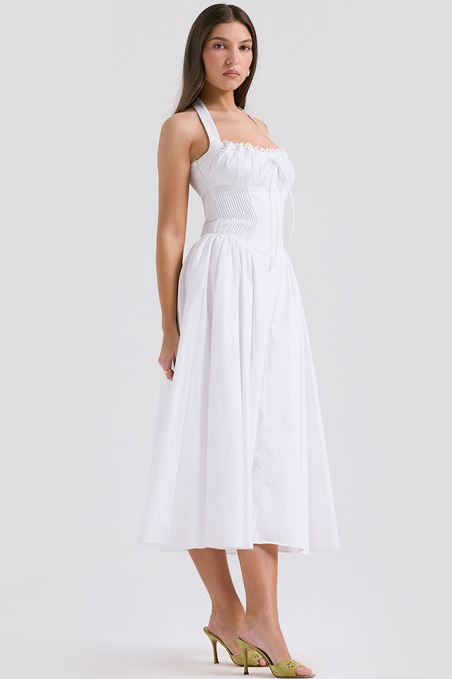 Adabella Cotton Halter Midi Elbise