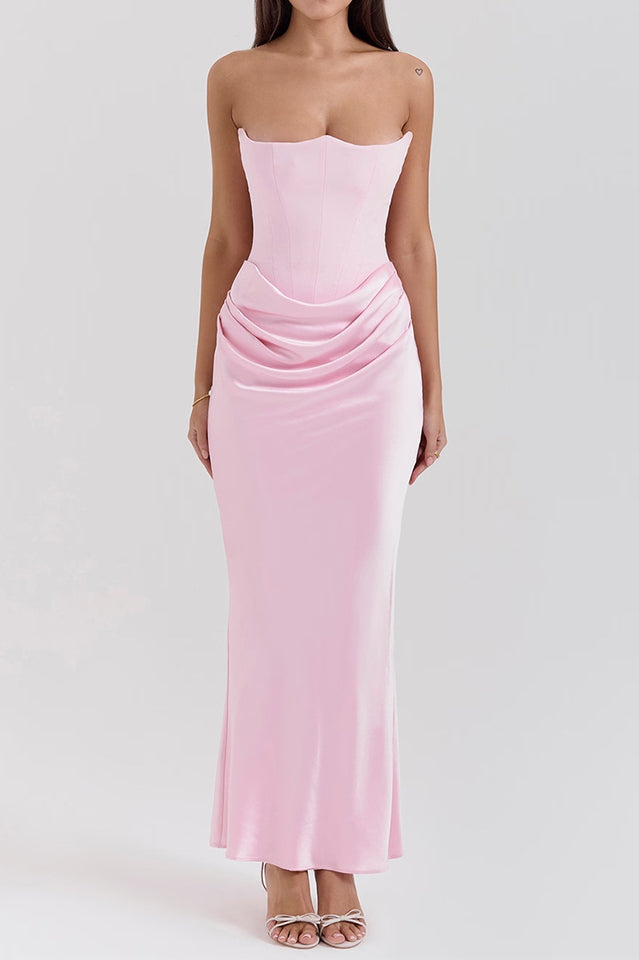 Persephone Off Shoulder Bustier Elbise