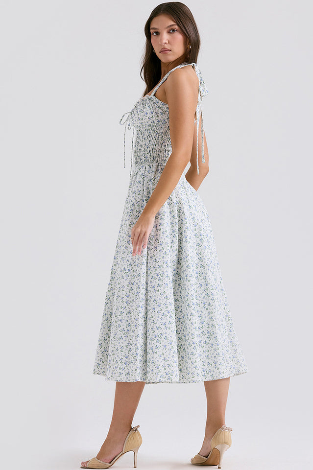 Adabella Cotton Halter Midi Elbise