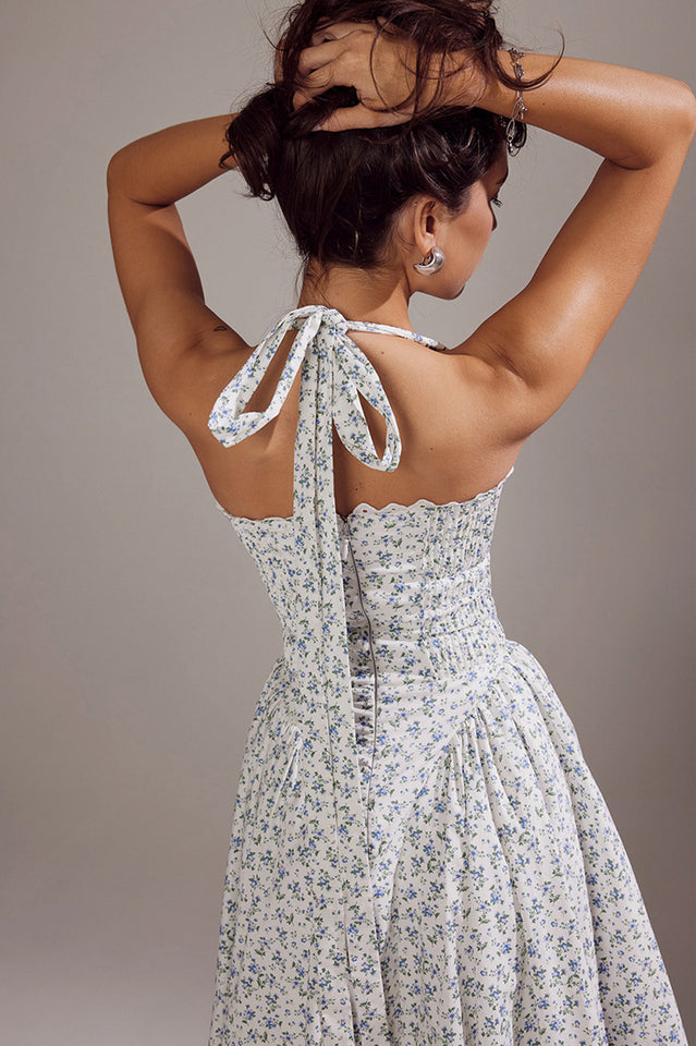Adabella Cotton Halter Midi Elbise