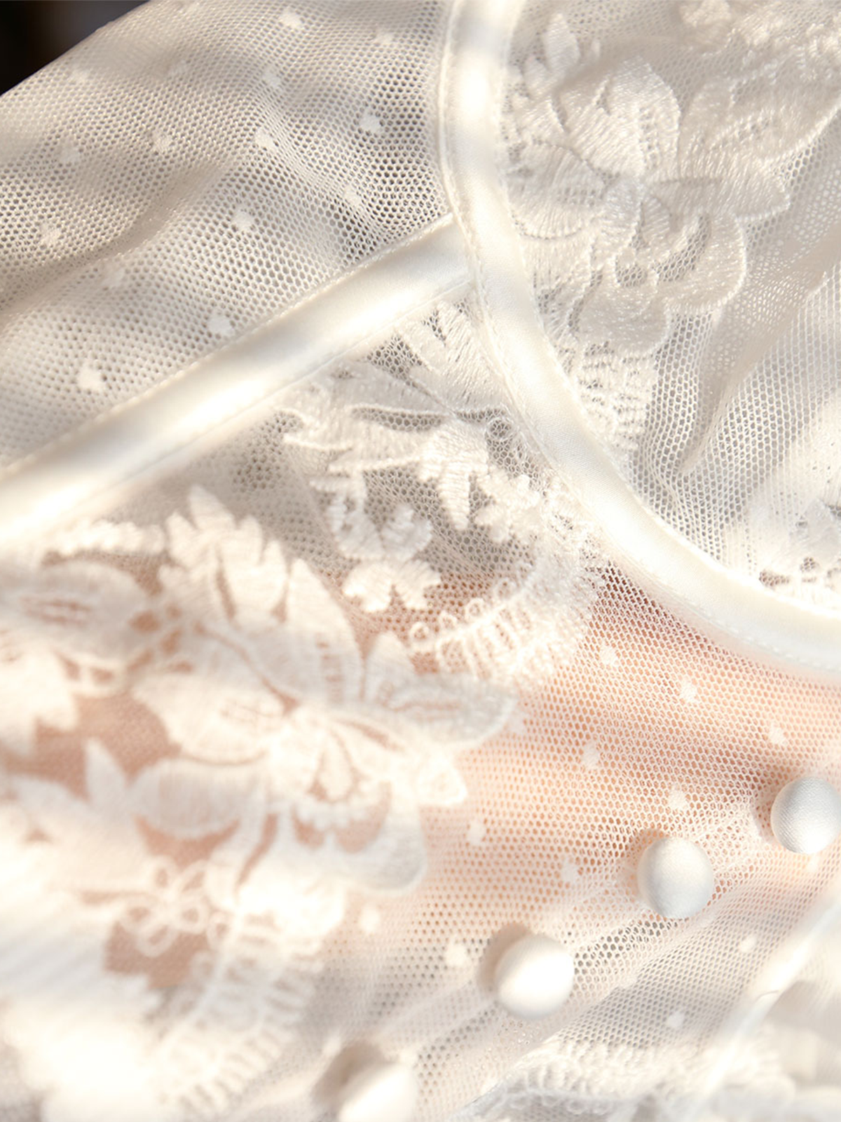 Floral Lace Mesh Corset Crop Üst
