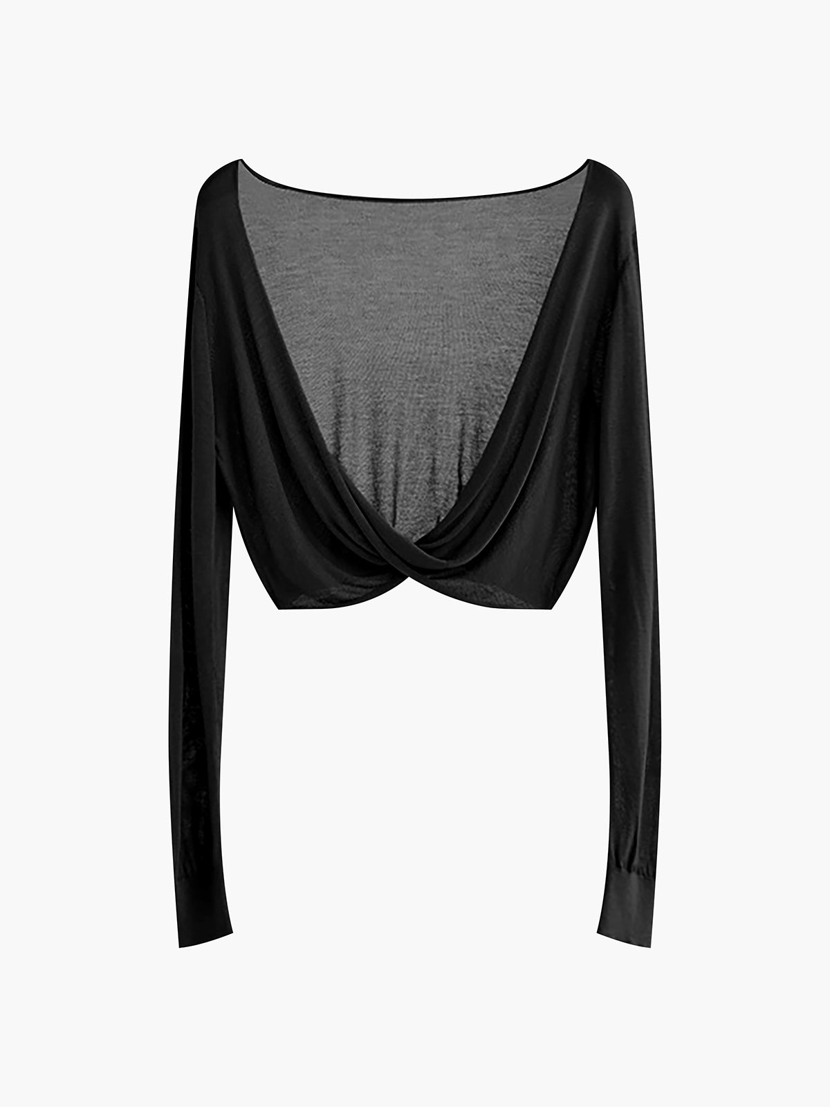 Twist Cover Up Crop Knit Üst