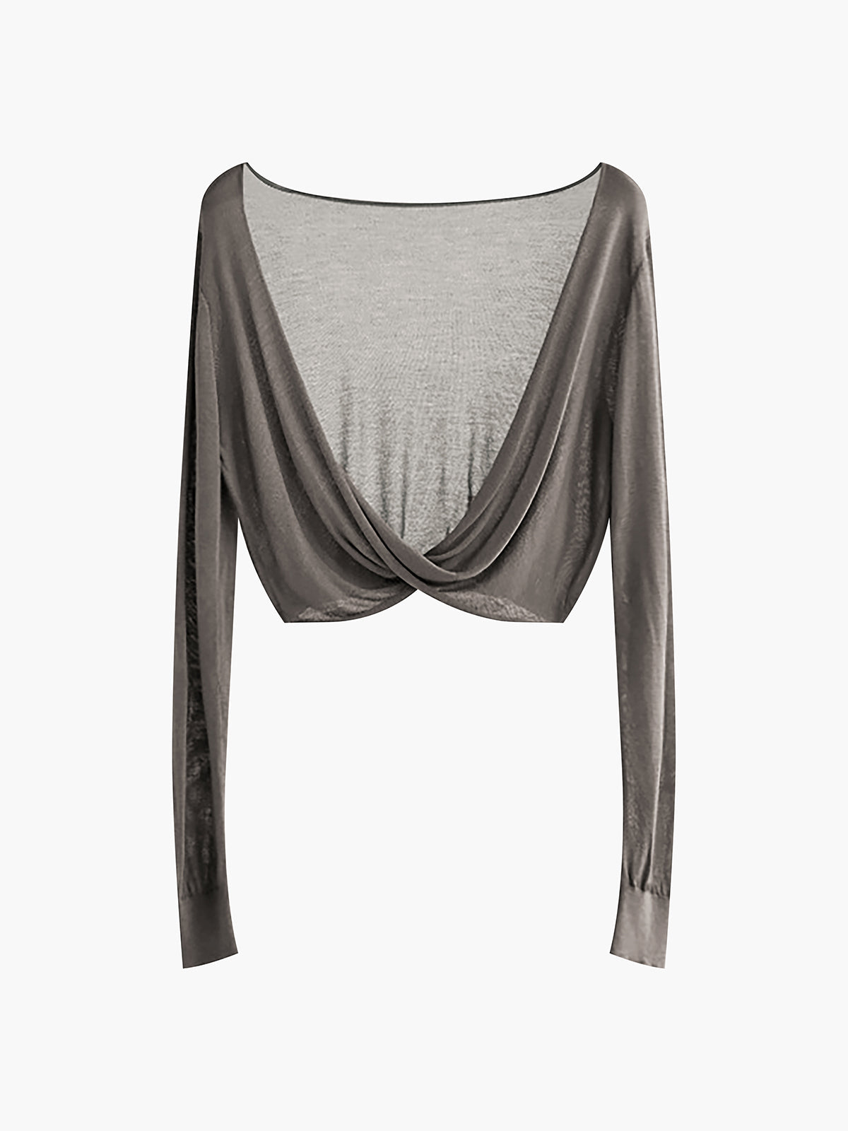 Twist Cover Up Crop Knit Üst