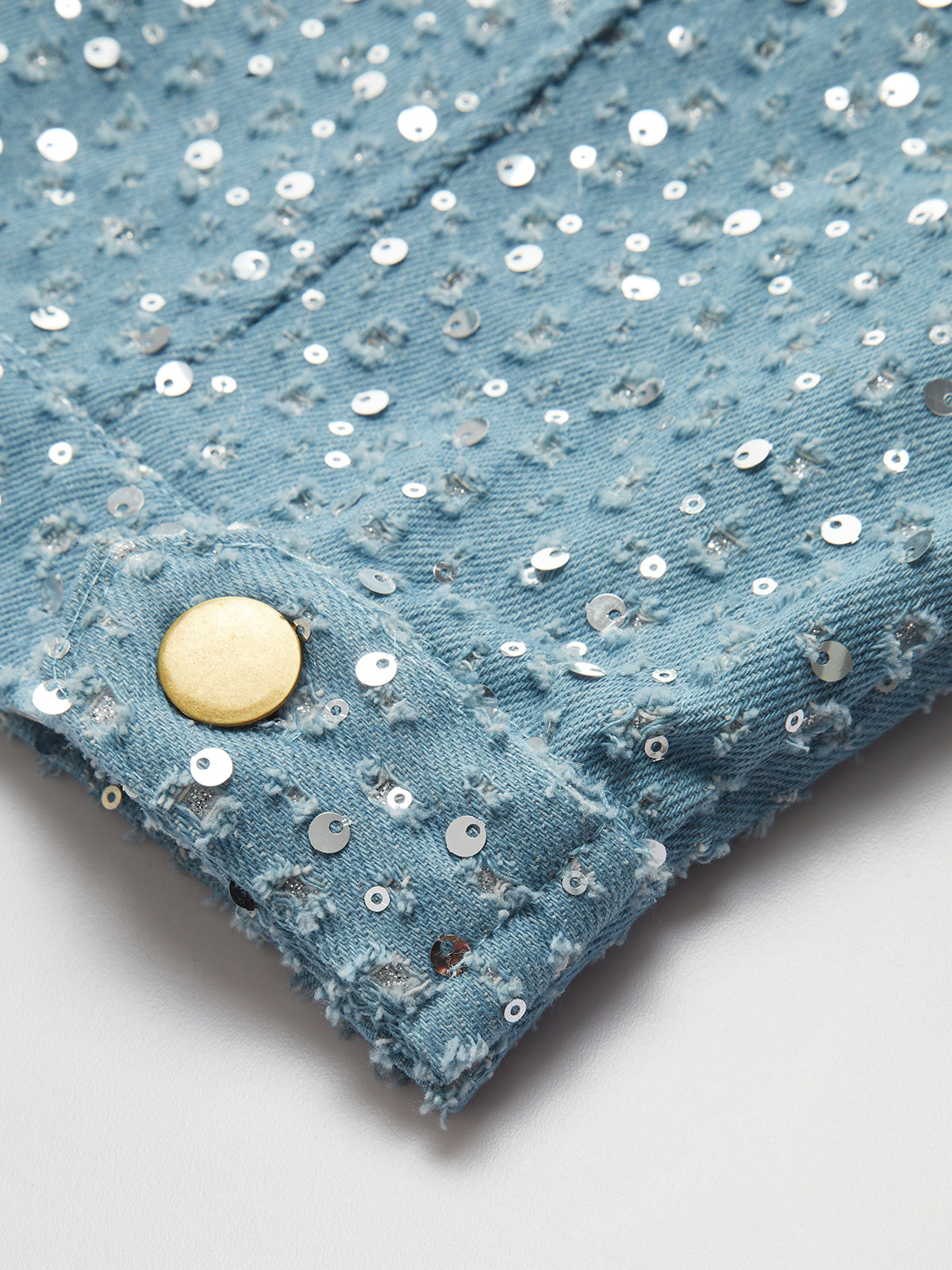 Sequins Decor Crop Ceket