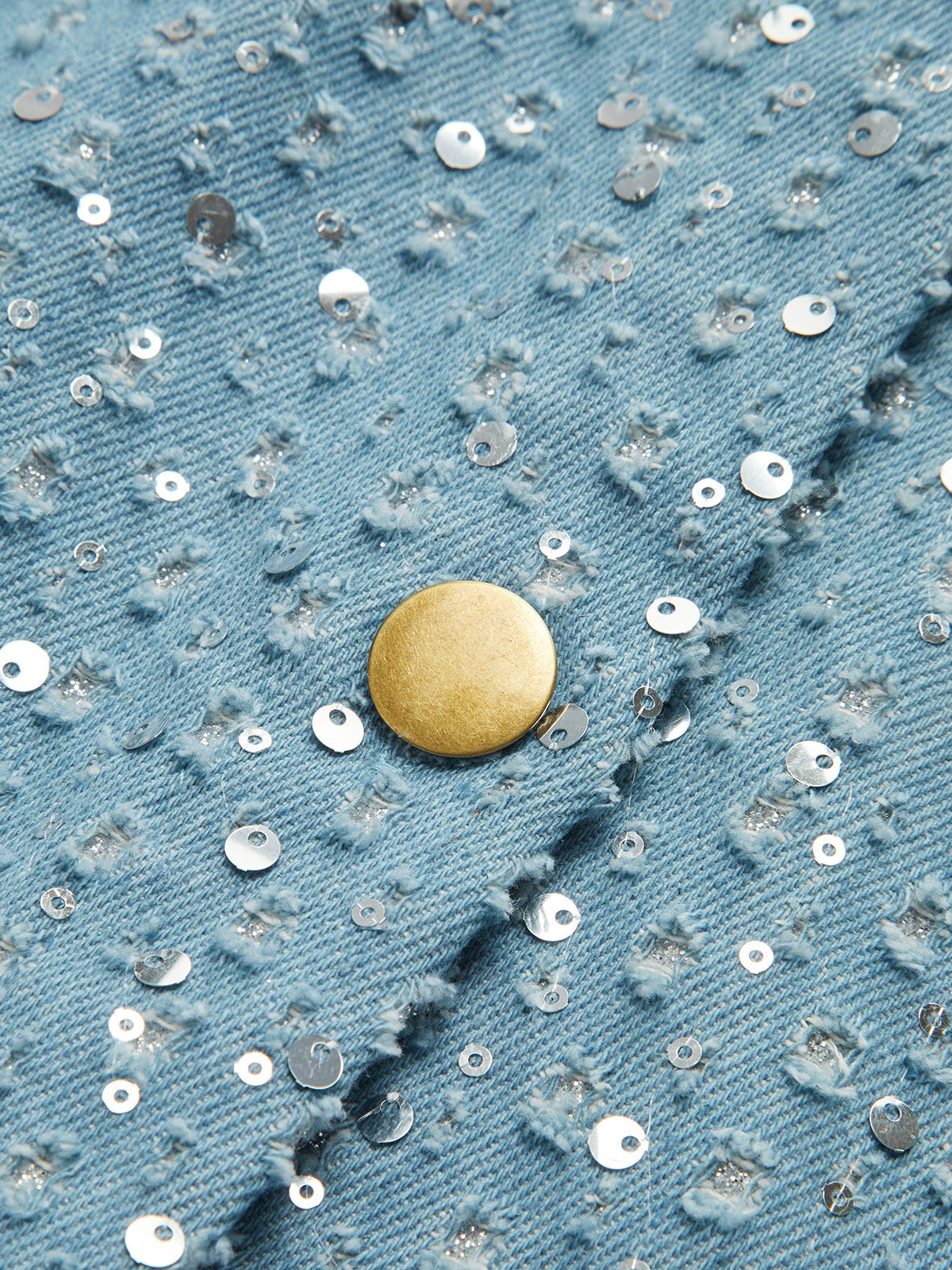 Sequins Decor Crop Ceket