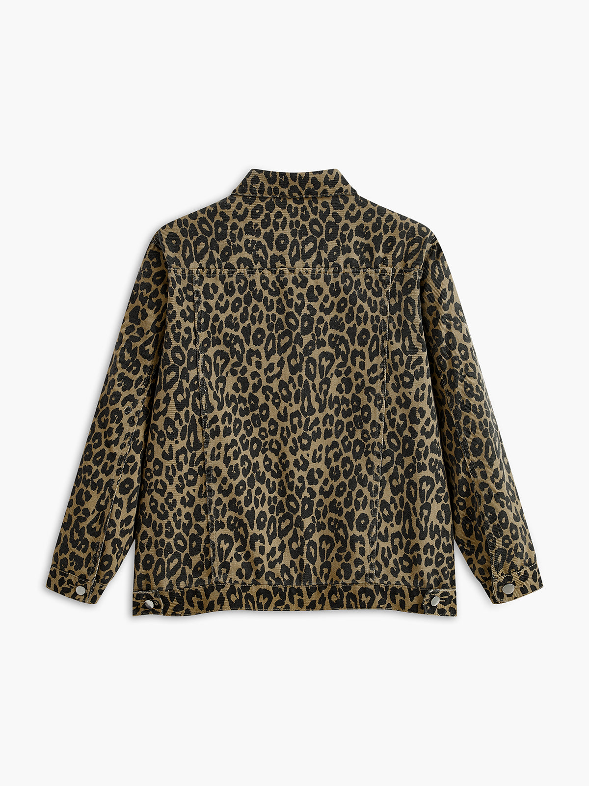 Leopard Printed Button Blazer Ceket
