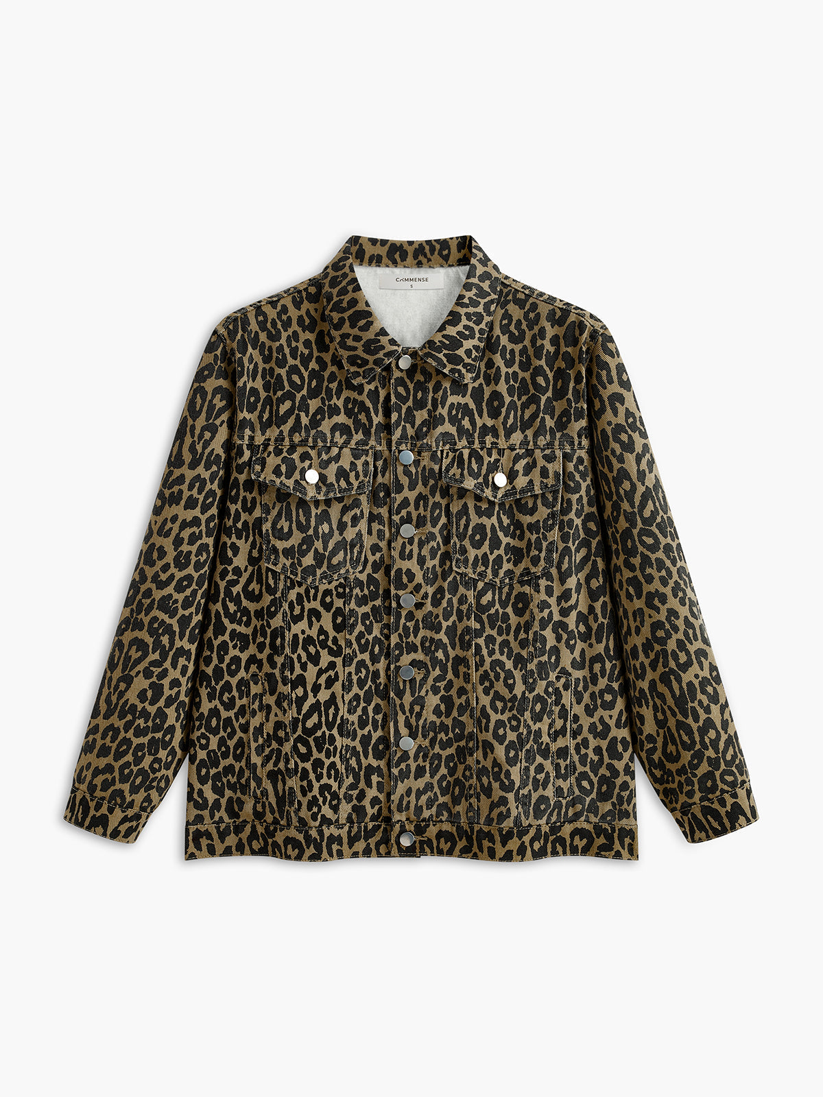 Leopard Printed Button Blazer Ceket