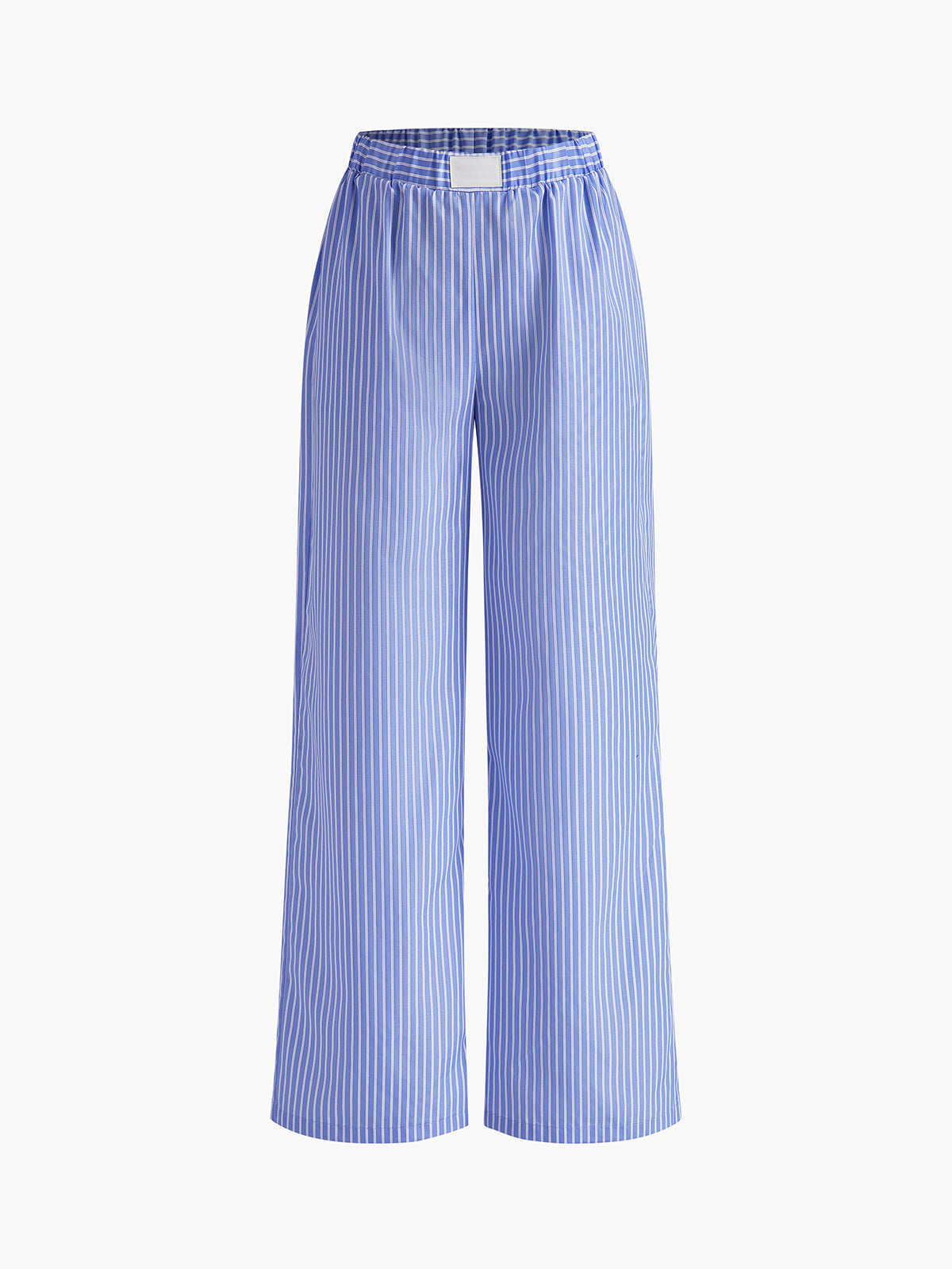 Casual Striped Wide Leg Pantolon