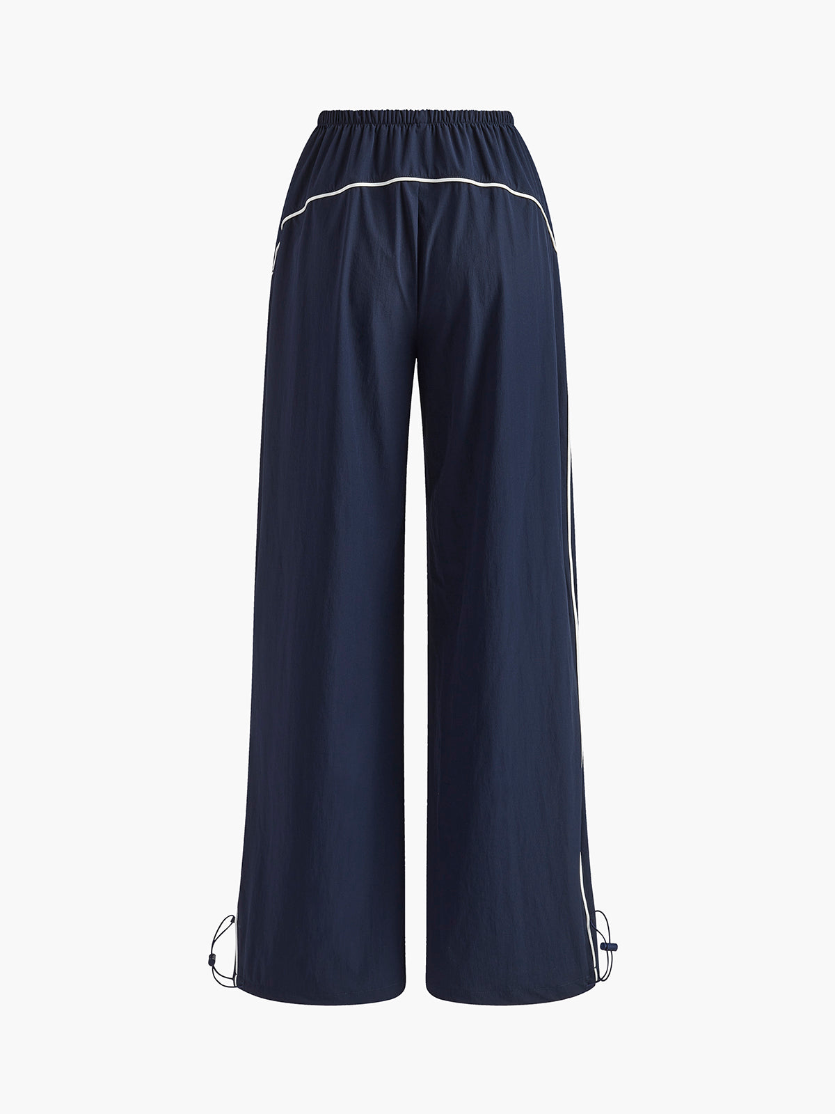 Contrast Piping Drawstring Pantolon