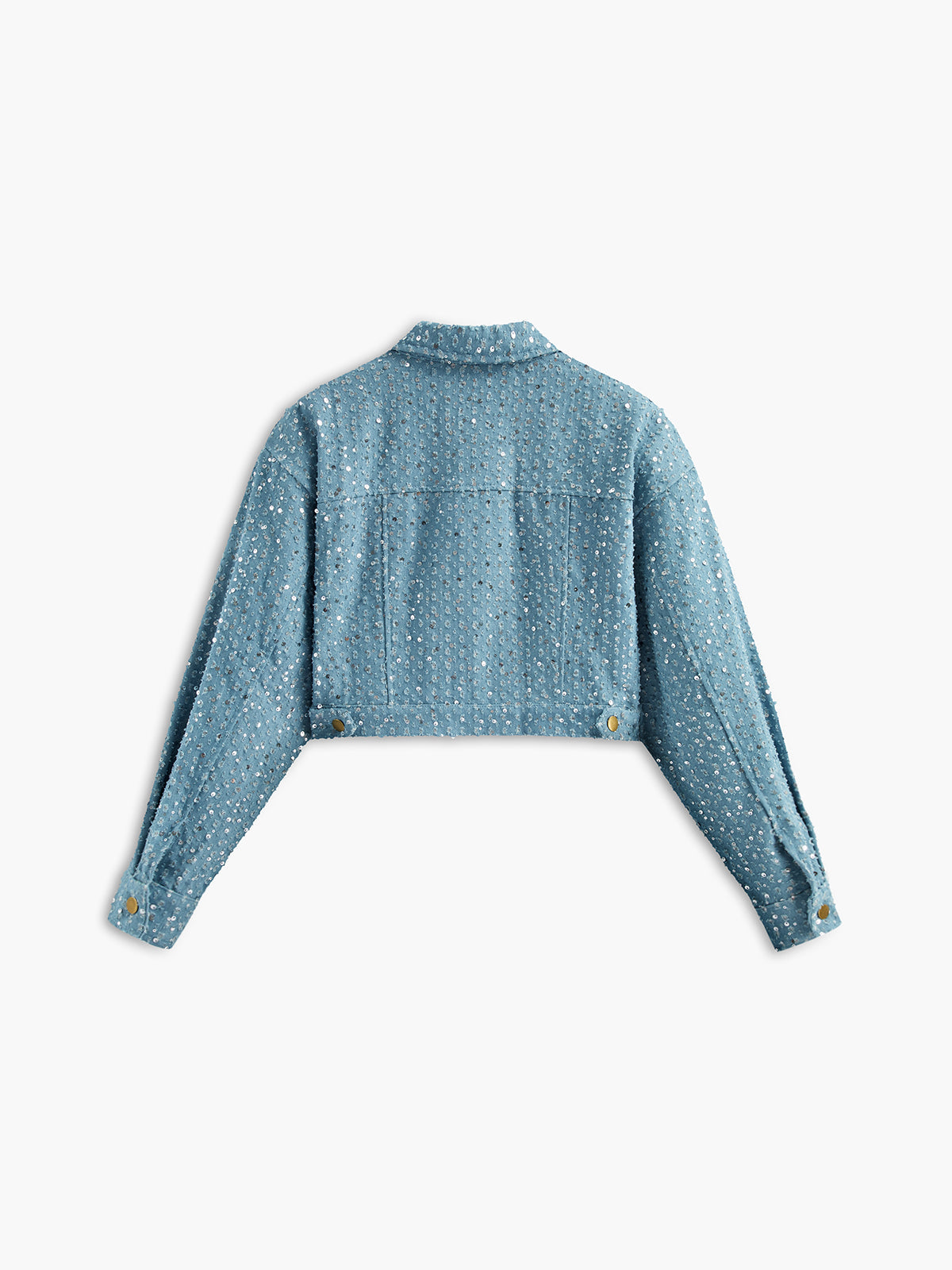 Sequins Decor Crop Ceket