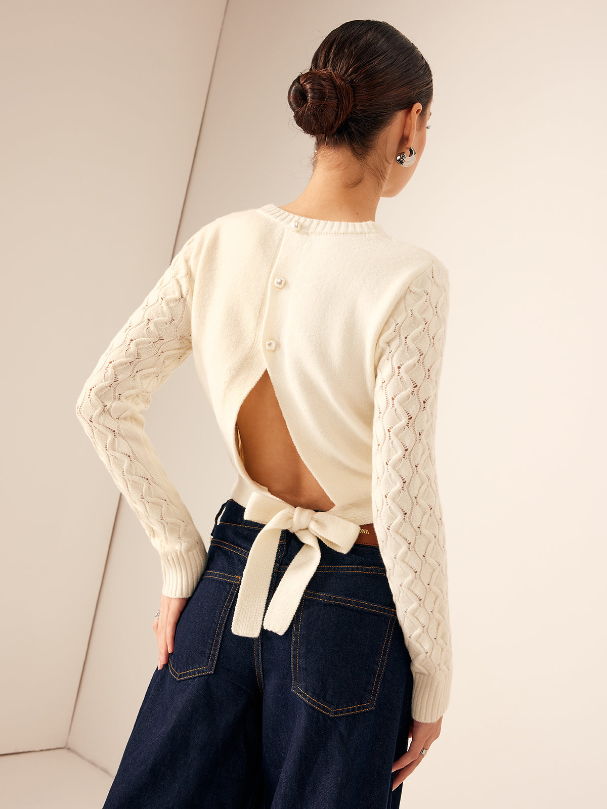 Tie Back Crop Kazak