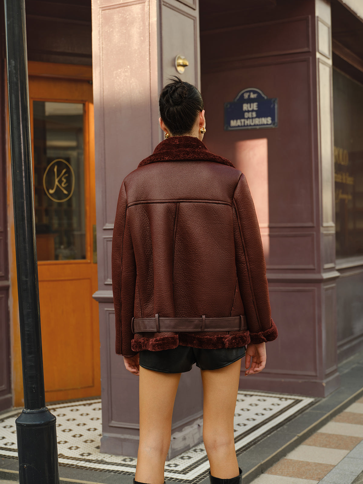 Zipper Belted Soft Fleece Ceket