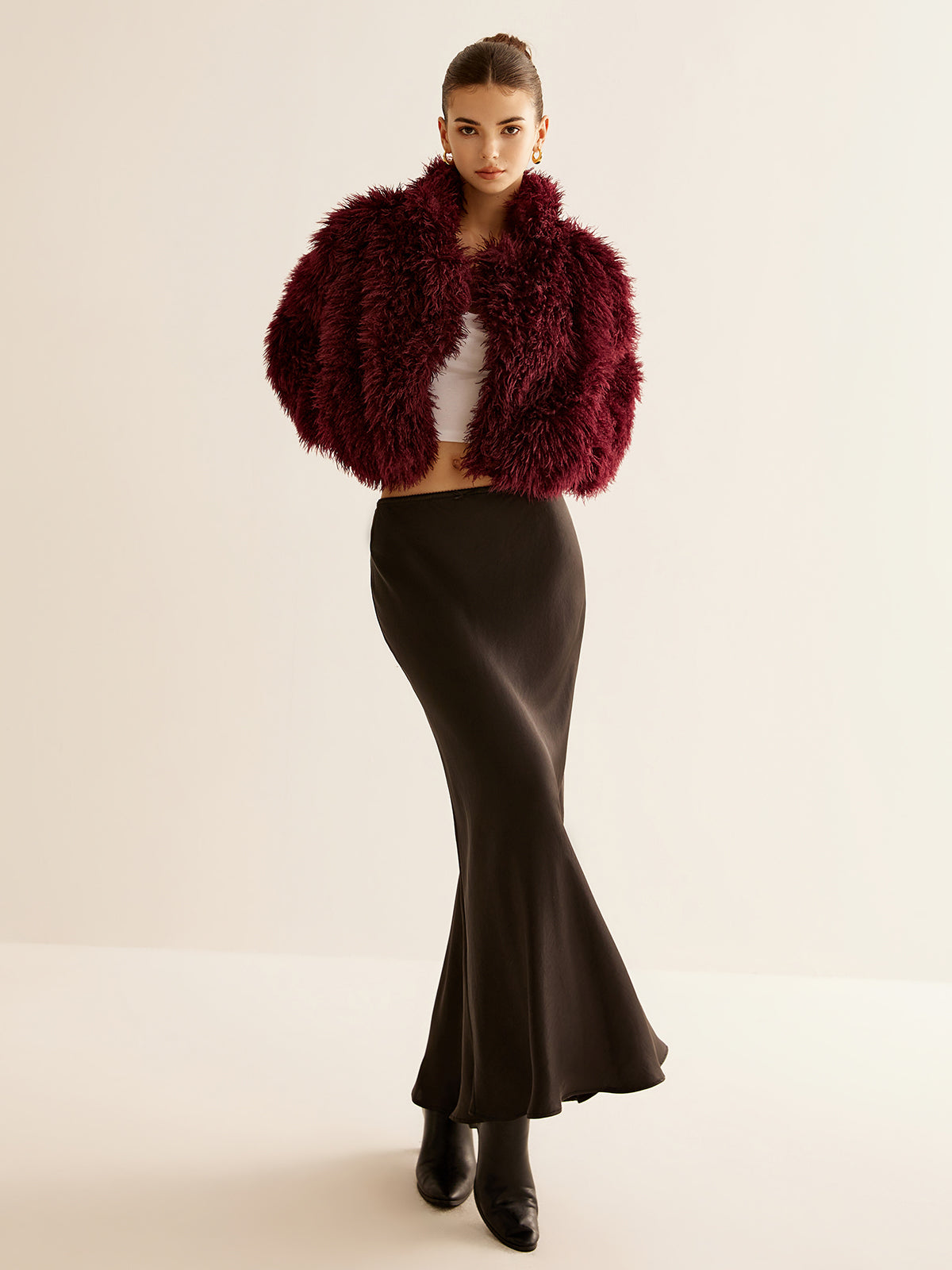 Crop Faux Fur Kürk