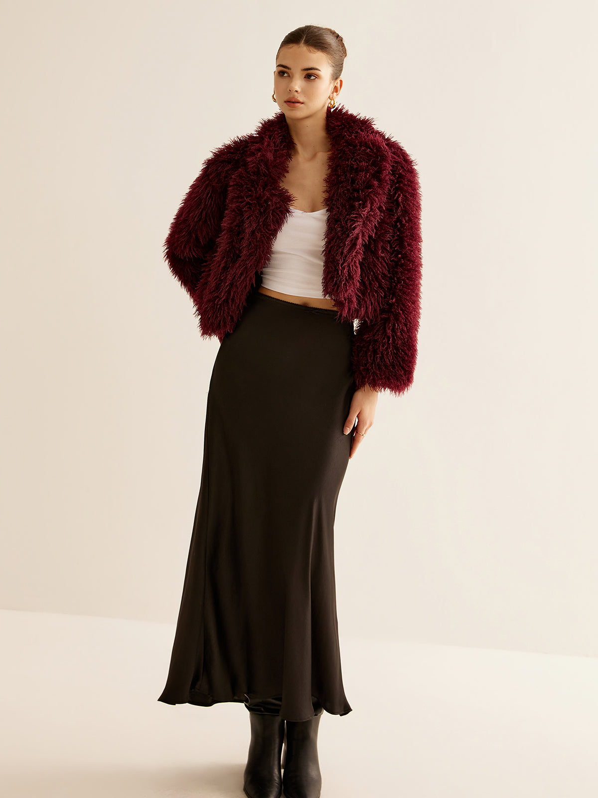 Crop Faux Fur Kürk