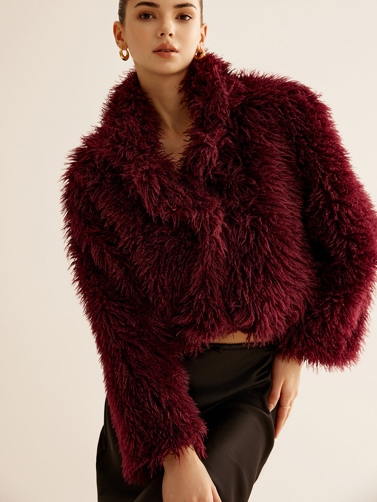 Crop Faux Fur Kürk