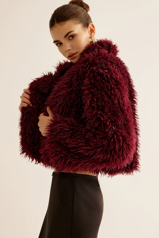 Crop Faux Fur Kürk