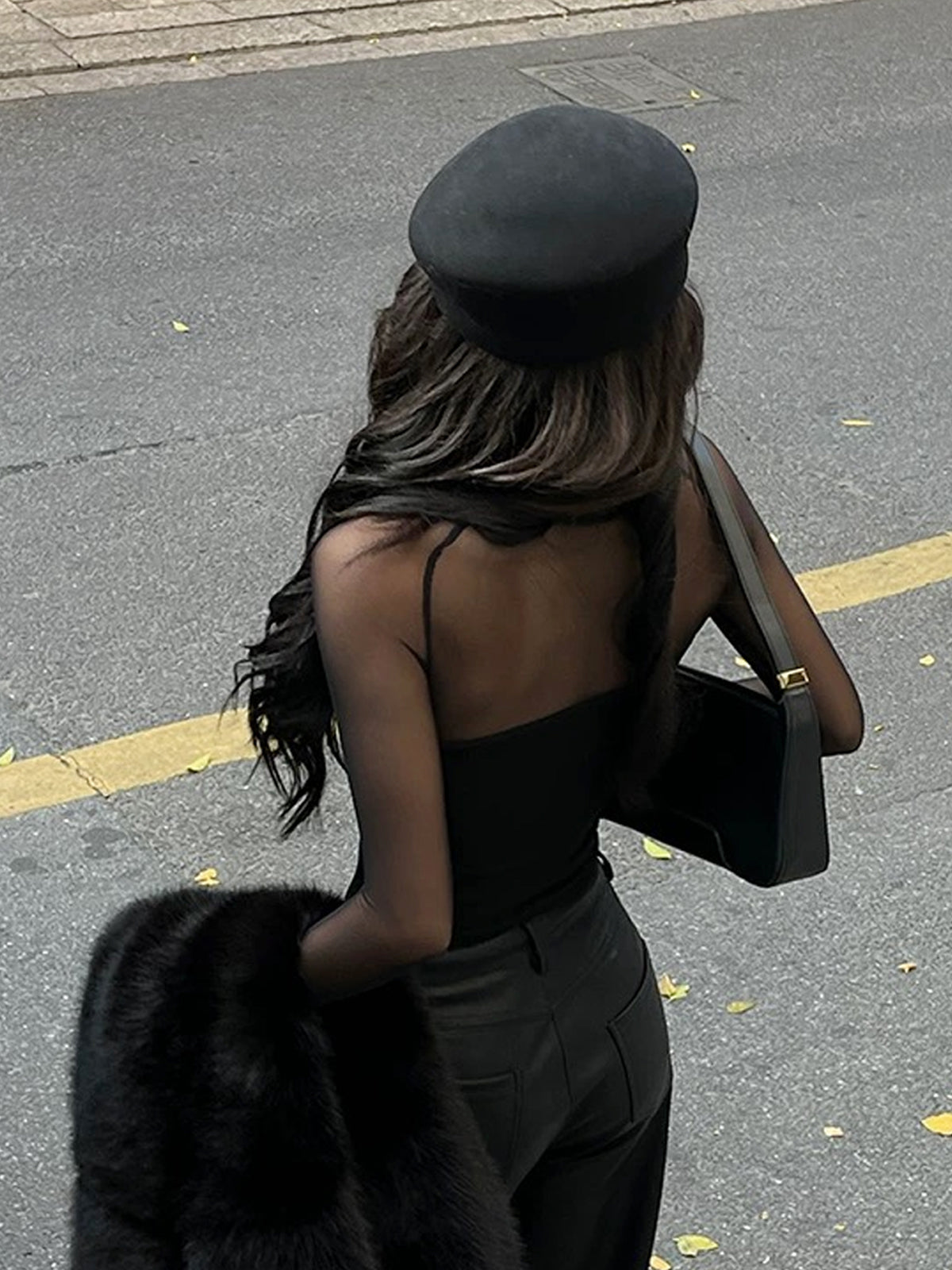 Square Neck Panel Crop Bluz