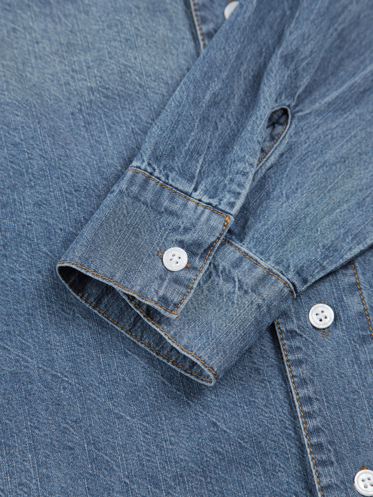 Asymmetrical Collar Denim Crop Gömlek
