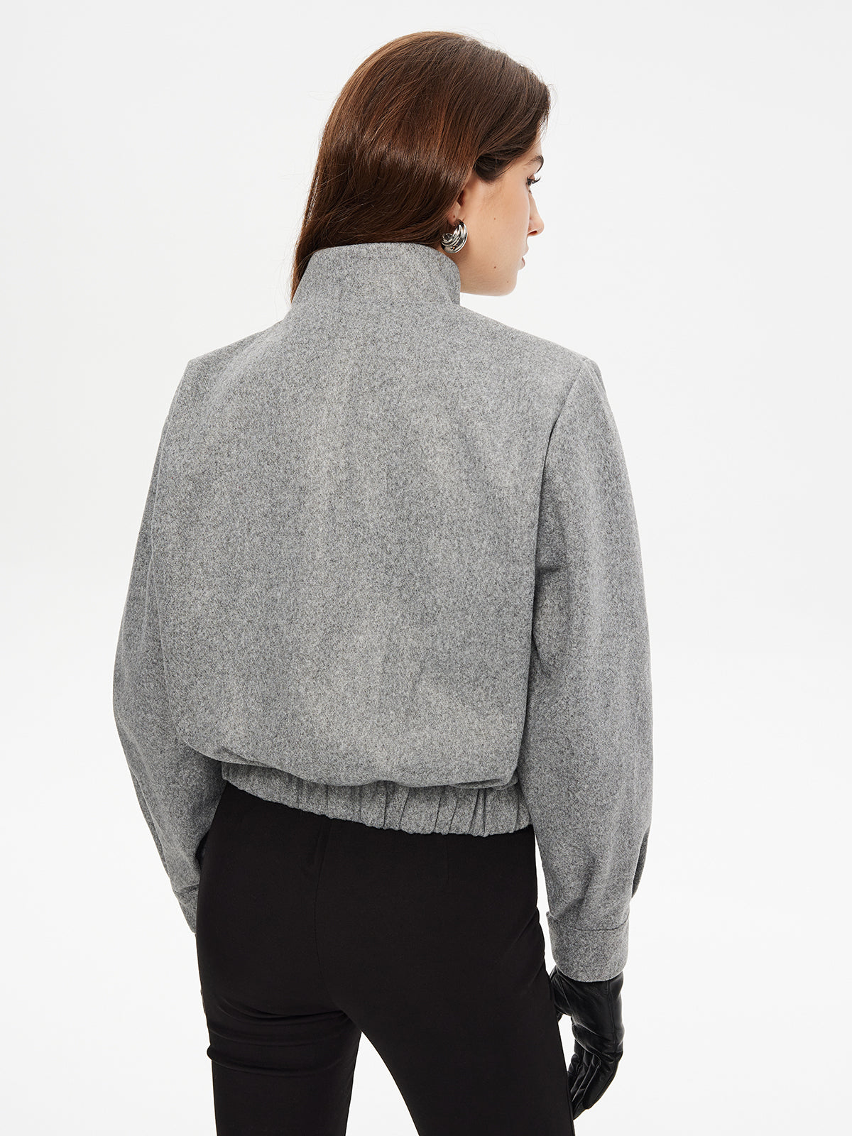 Button Clasp Short Blazer Ceket