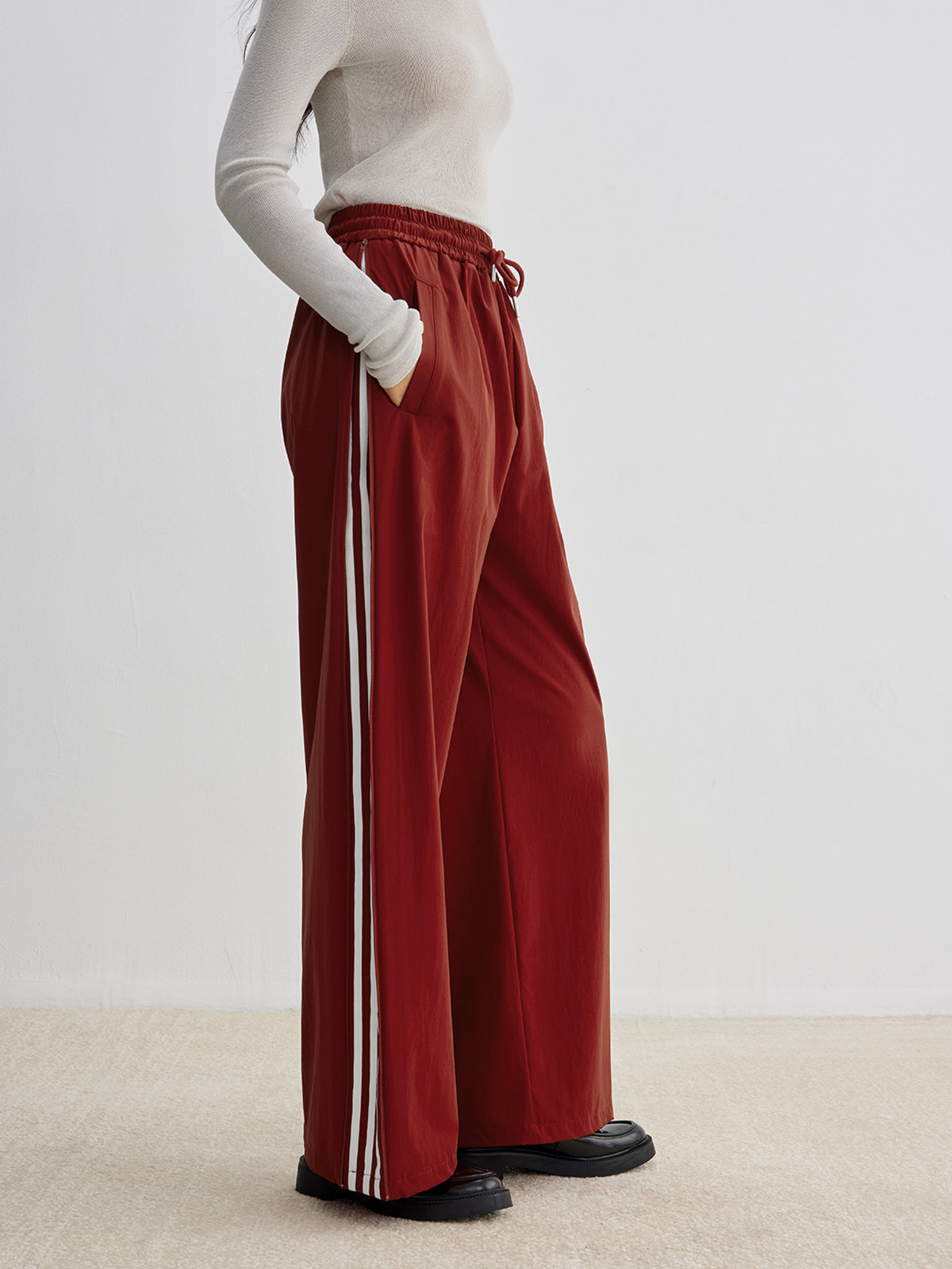 Athleisure Side Pinstripe Drawstring Pantolon
