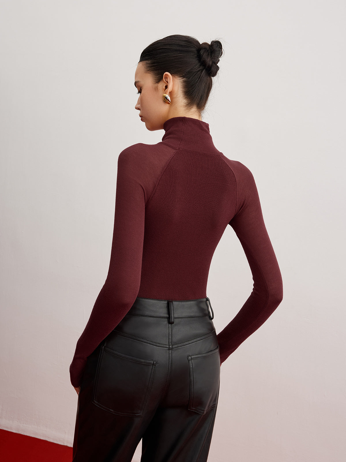 Sheer Sleeve Skinny Üst
