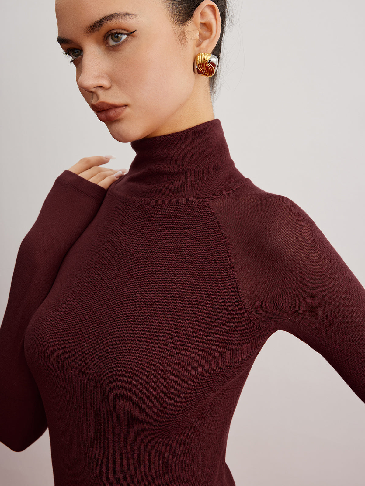 Sheer Sleeve Skinny Üst