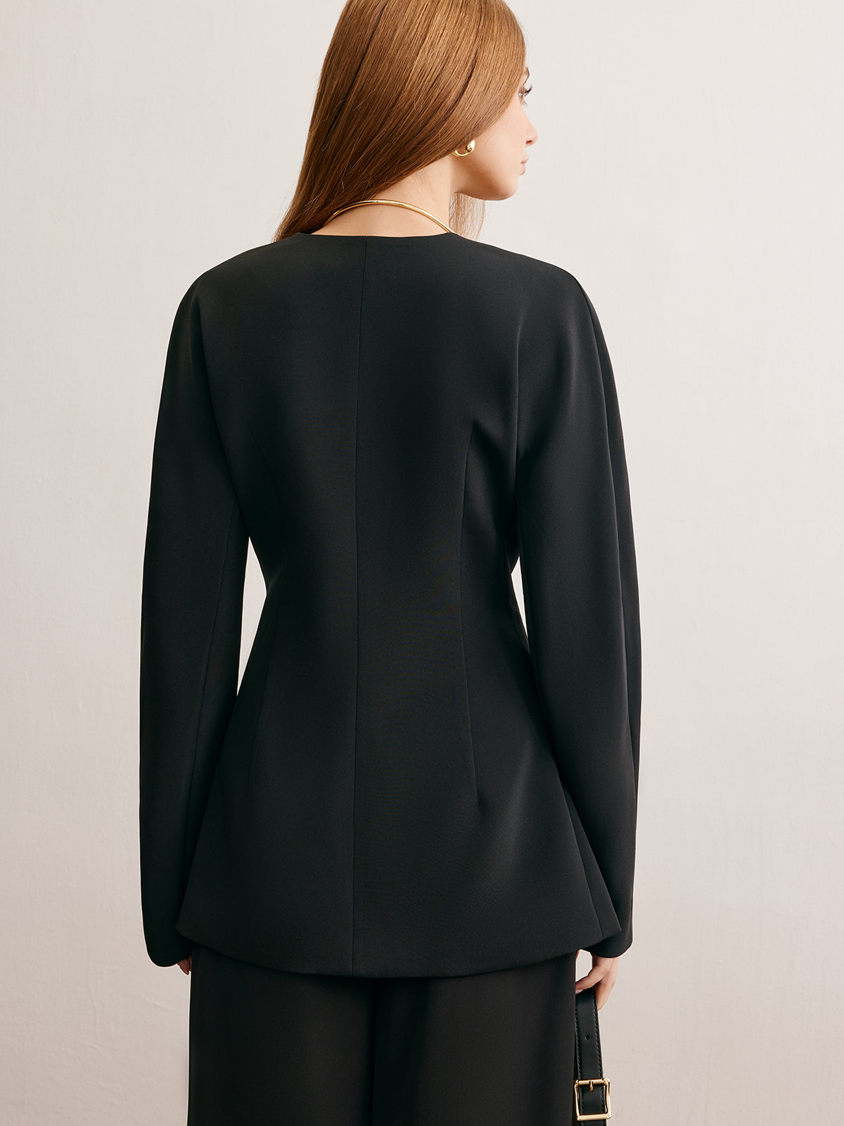 Utility Split Button Cinched Blazer Ceket