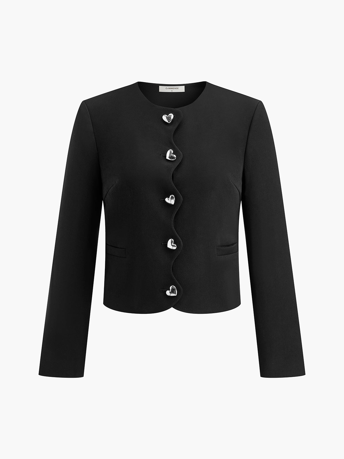 Heart-Button Regular Fit Blazer Ceket