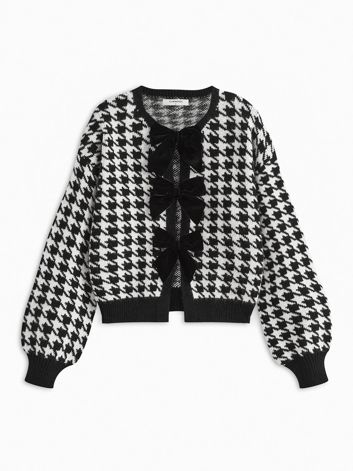 Velvet-Bow Lantern Sleeve Kazak