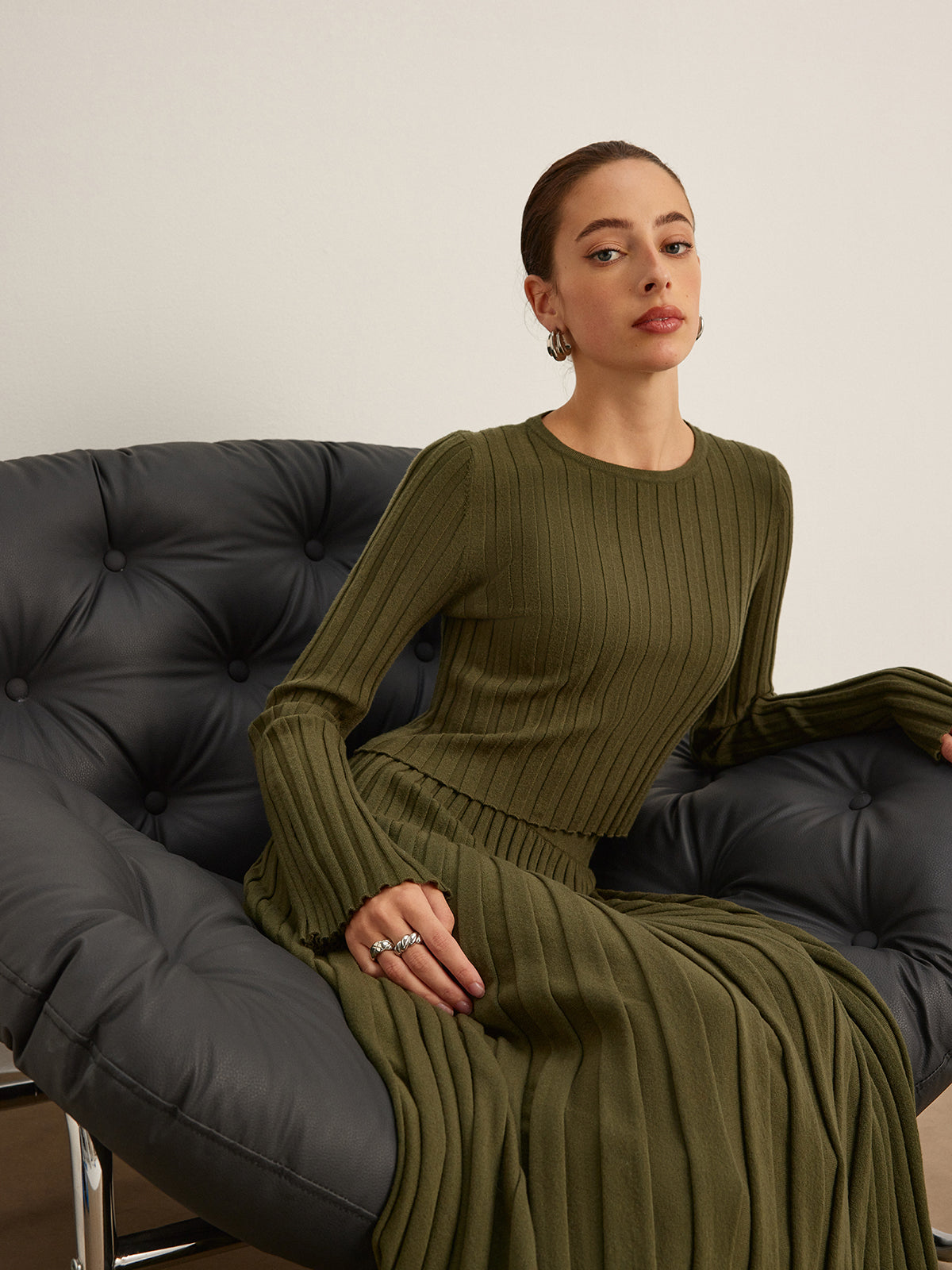 Lettuce Trim Ribbed Crop Kazak