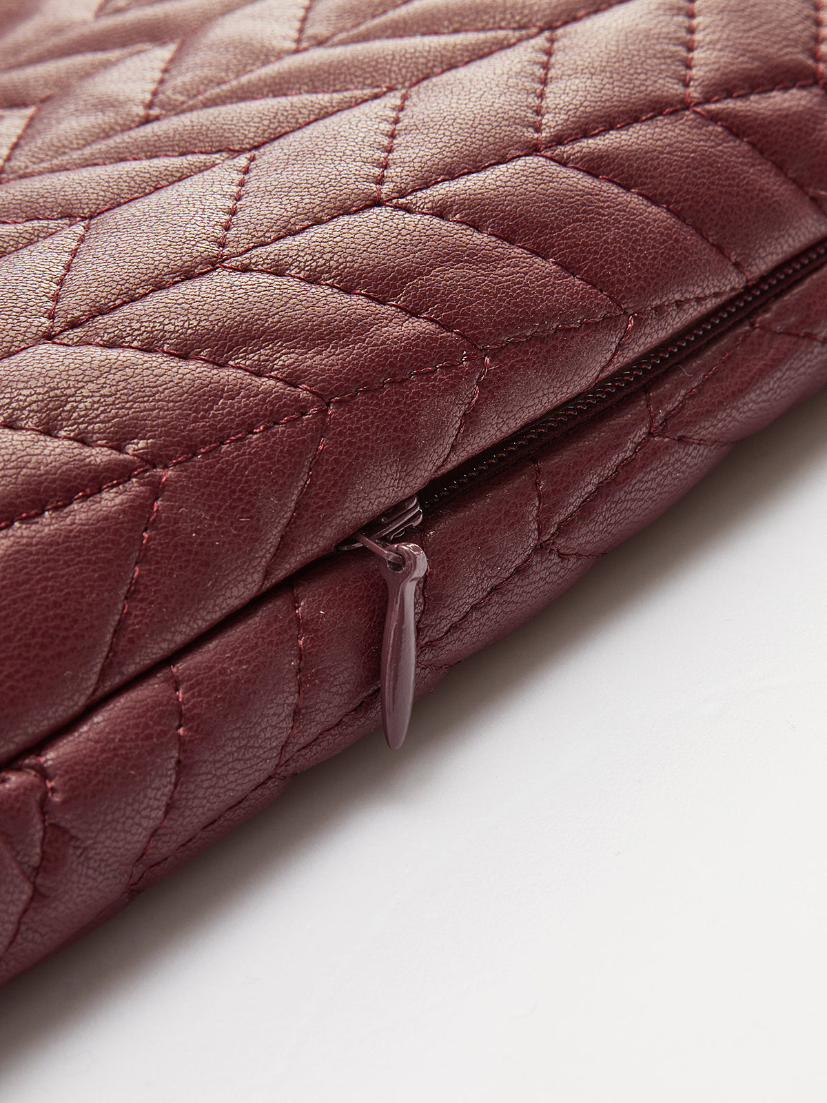 Quilted Faux Leather Etek