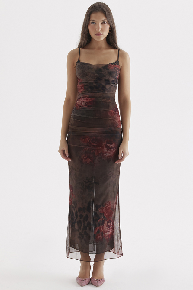Nalini Printed Midi Elbise