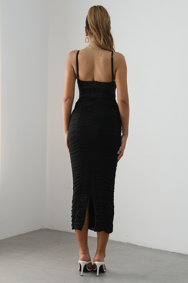 Lilian Corset Midi Elbise