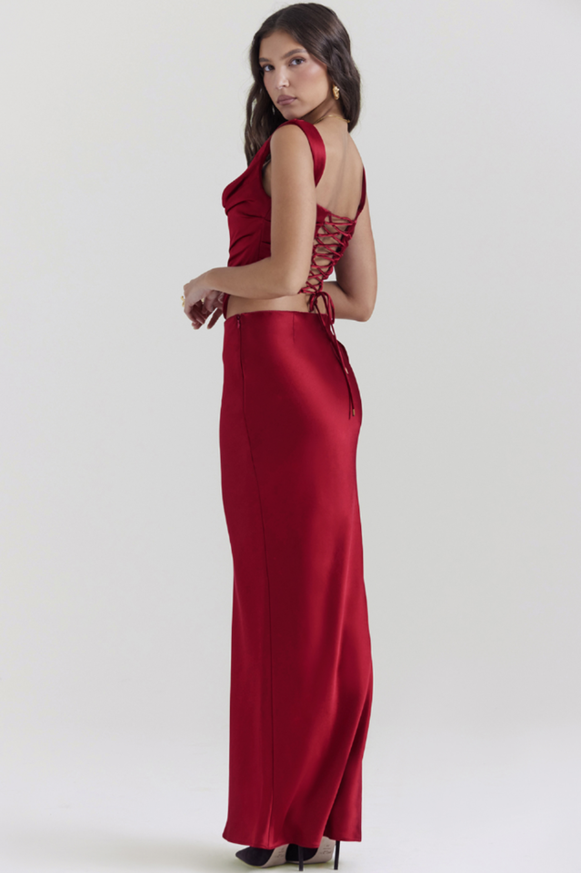 Sydel Satin Bias Cut Maxi Etek Seti