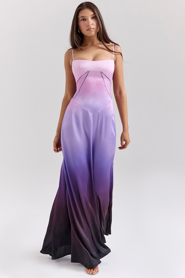 Anabella Black Lace Up Maxi Elbise