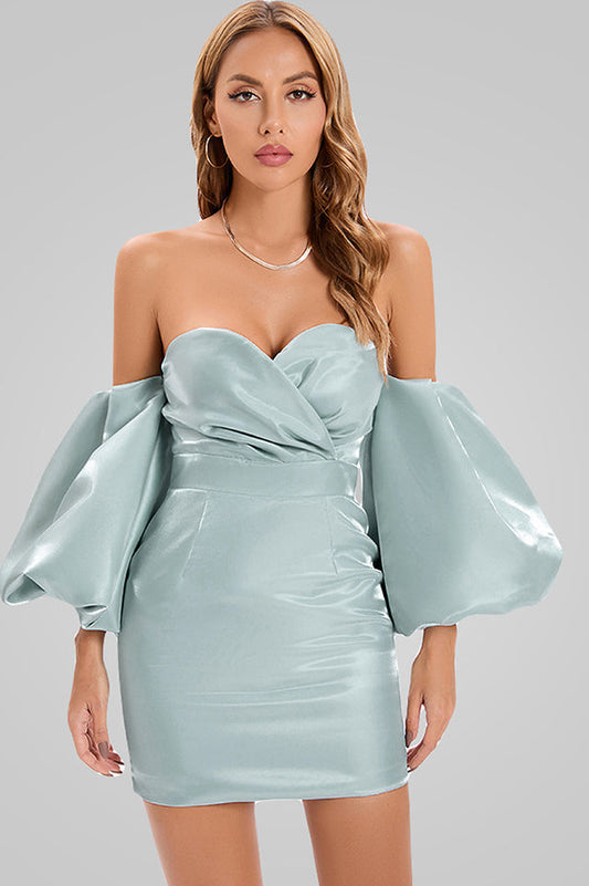 Alexandrine Puff Sleeve Mini Elbise