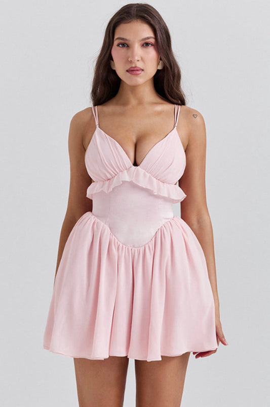 Amaris Ballet Pink Mini Elbise