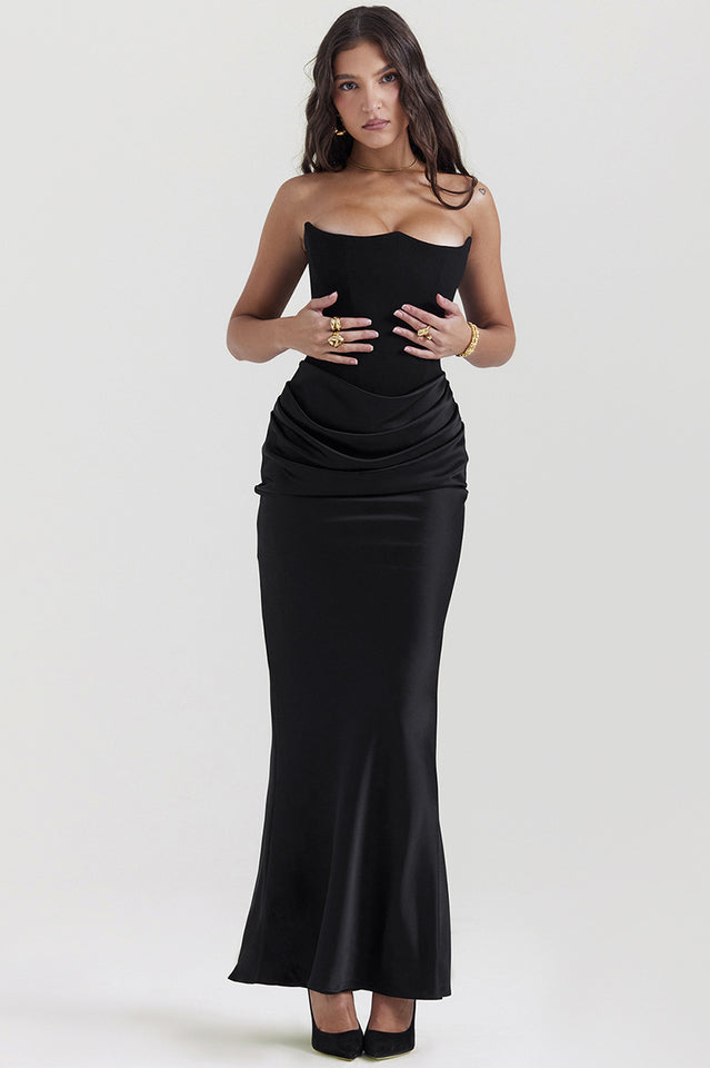 Persephone Off Shoulder Bustier Elbise