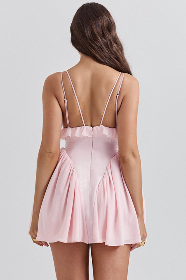 Amaris Ballet Pink Mini Elbise