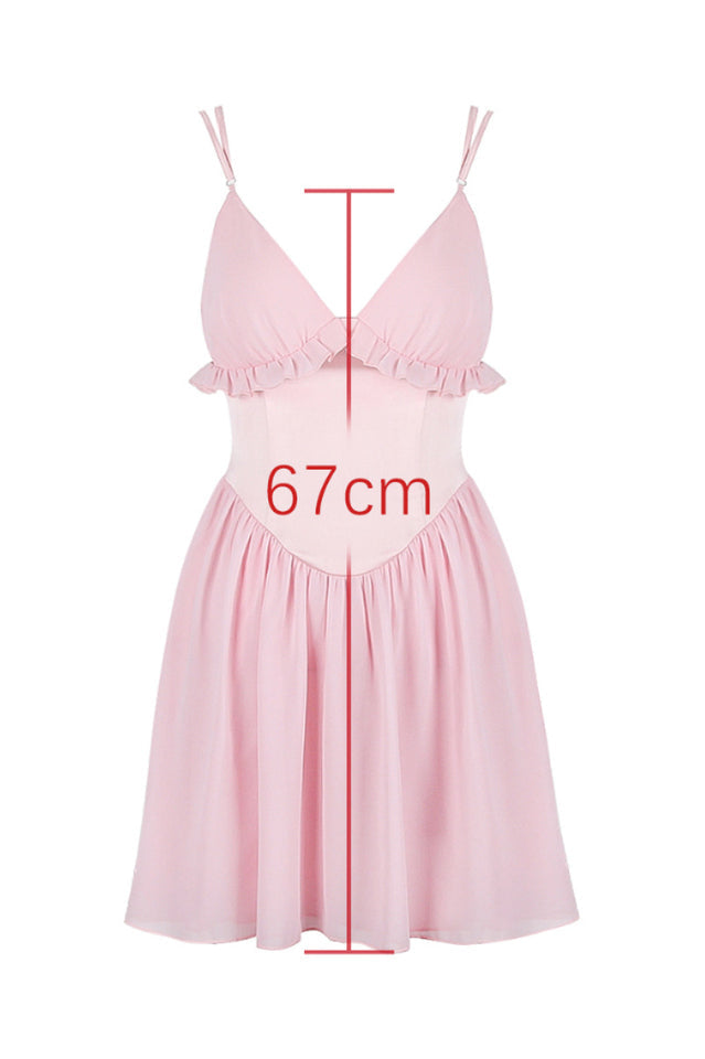 Amaris Ballet Pink Mini Elbise