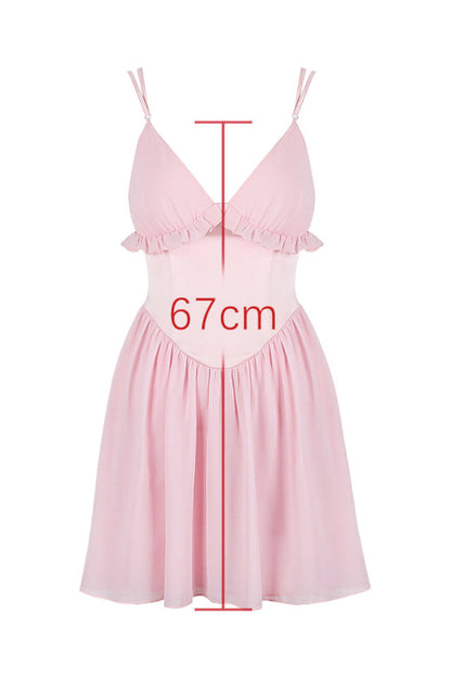 Amaris Ballet Pink Mini Elbise