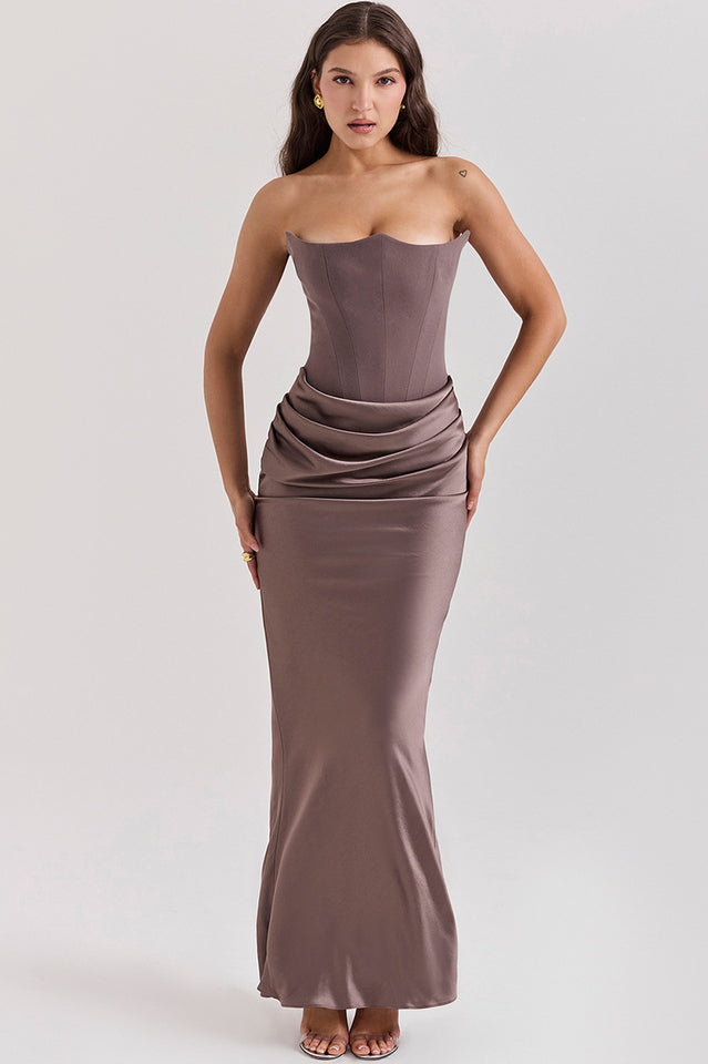 Persephone Off Shoulder Bustier Elbise