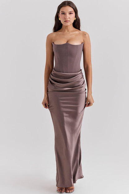 Persephone Off Shoulder Bustier Elbise